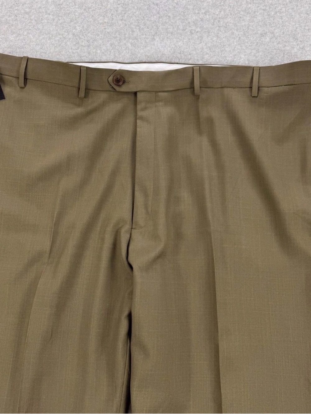 Haggar E-CLO Dress Pants Mens 48x30 Brown Classic Fit Stretch Microfiber NEW $85 - Picture 2 of 5
